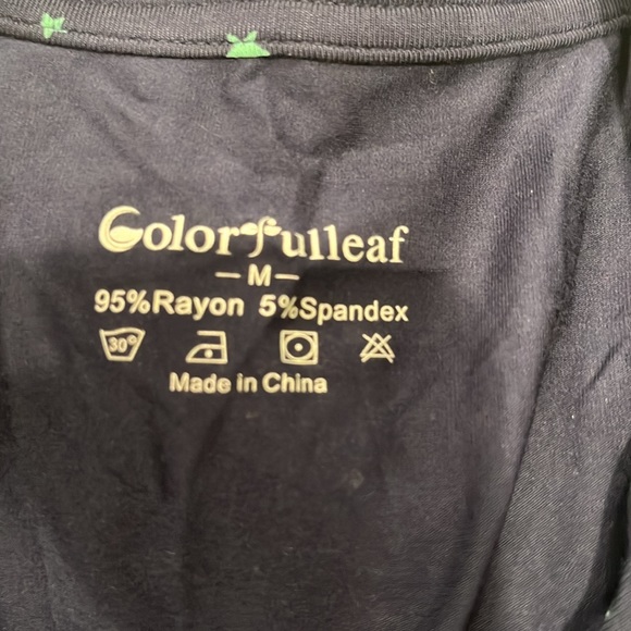 Short sleeve button up and drawstring shorts soft and cool pajamas navy blue M - Picture 7 of 7